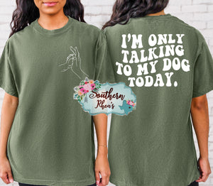Only Talking To My Dog Pocket Combo - White Transfer